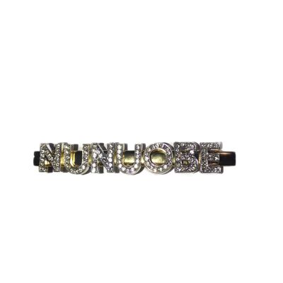 Word/Slogan Hair Clip Diamante Rhinestone Paved Accessories Bobby Pin - Custom Name hair clip - Gold Silver