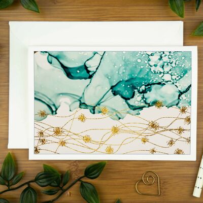 Luxury Greeting Card: Water and Gold No.2.