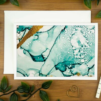Luxury Greeting Card: Water and Gold No.3.