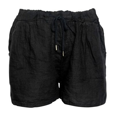 17691, Shorts, Linen Black