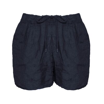 17691, Shorts, Linen Navy