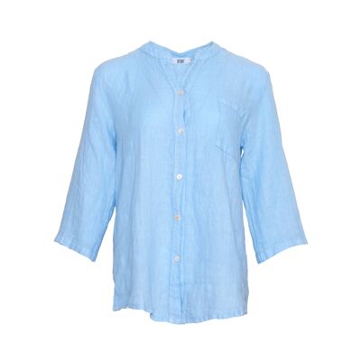 18973, Shirt, Linen Light Blue