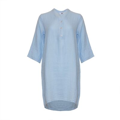 17690 Shirt Dress, Linen Light Blue