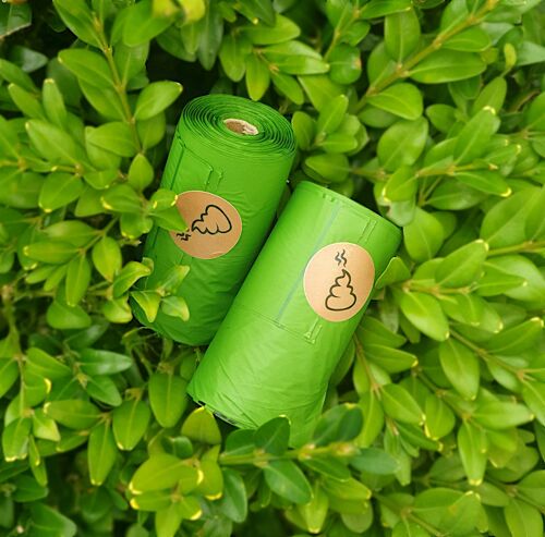 NEW Green Poop Bags - Single Universal Roll (15 bags)