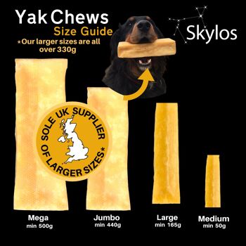 Yak Snack Chews (différentes tailles) - Mega (500-540g) 1