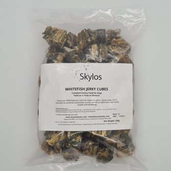 CUBES MOYENS de poisson sans céréales - parfaits pour le nettoyage des dents - disponibles en sacs de 500g, 1kg ou 2 x 1kg - 500g