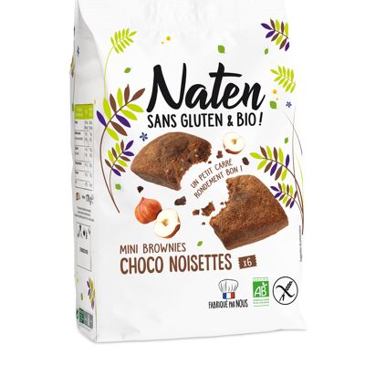 Mini brownies al cioccolato e nocciole senza glutine 170g Naten