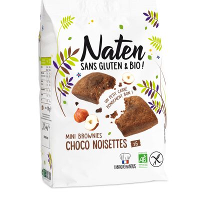 Mini brownies chocolat noisettes sans gluten 170g Naten