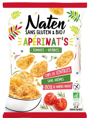 Chips tomates herbes sans gluten 50g Naten