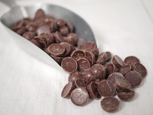 Palets de chocolat noir de couverture bio cacao 57% sac vrac 5KG
