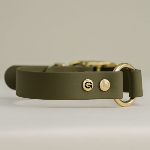 GULA Dog Collar - Olive Green (20mm width)