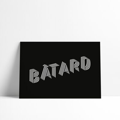 Postcard BÂTARD - Collection of swear words and insults from the French language