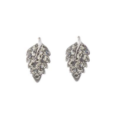 Ear studs Leaf 925 silver