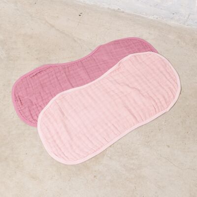 Burp Clothes - 2 pack (Soft Pink/ Dark Pink)