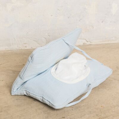Wipes and Nappies Case - Light Blue
