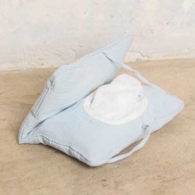 Wipes and Nappies Case - Light Blue