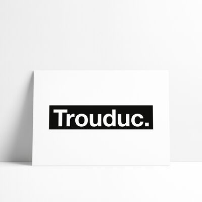 Postkarte TROU DU ASS - Sammlung von Schimpfwörtern und Beleidigungen aus der französischen Sprache