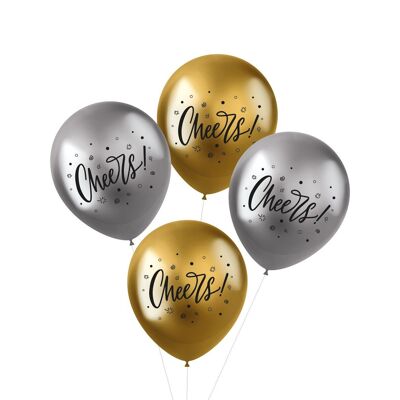Balloons Shimmer Cheers 33cm - 4 pieces
