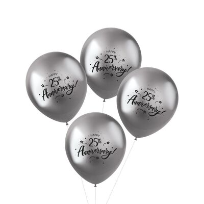 Globos Shimmer 25 Aniversario 33cm - 4 piezas