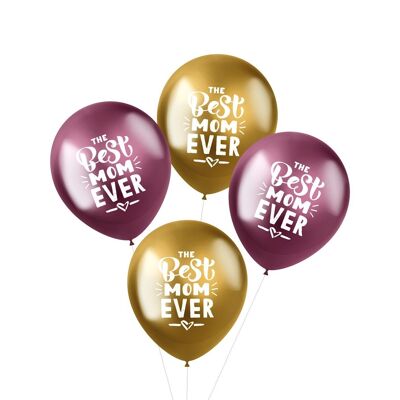 Balloons Shimmer Best Mom Ever 33cm - 4 pieces