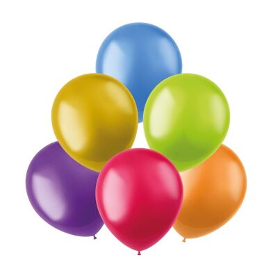 Luftballons Color Pop Mix Metallic Bunt 23cm - 50 Stück