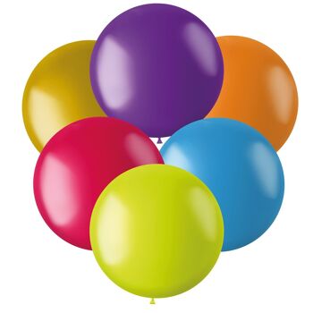 Ballons Color Pop Multicolore 48cm - 6 pièces