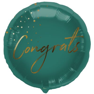 Foil Balloon 'Congrats' Green - 45cm