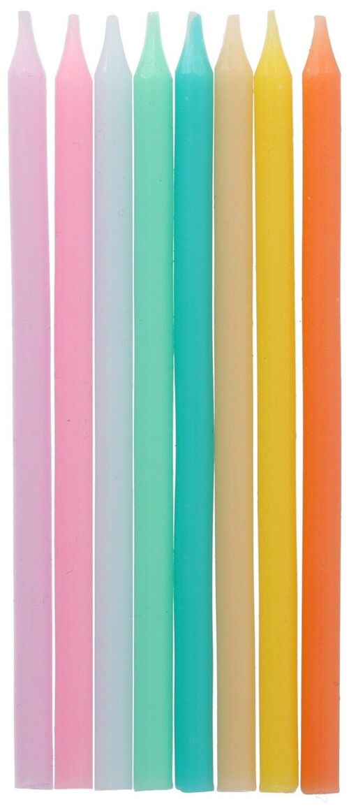 Kaarsen Pastel Meerkleurig 10cm - 24 stuks