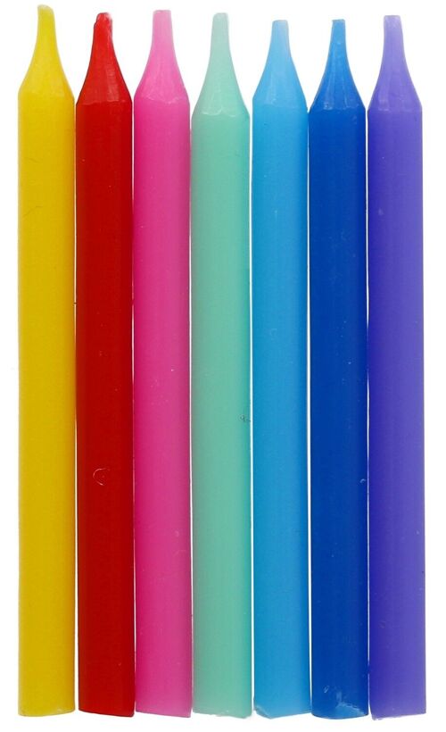 Kaarsen Color Pop Meerkleurig 6cm - 24 stuks