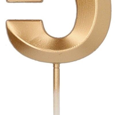 Candela Glamour Numero 5 Oro Metallico