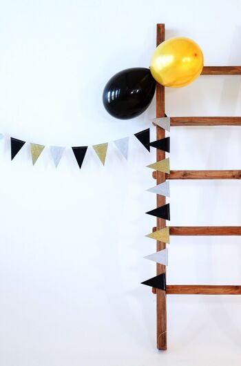 Mini Bunting Glitter Electrum - 2,6 mètres 1