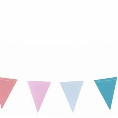 Mini Bunting Pastel Multicolore - 2,6 mètres