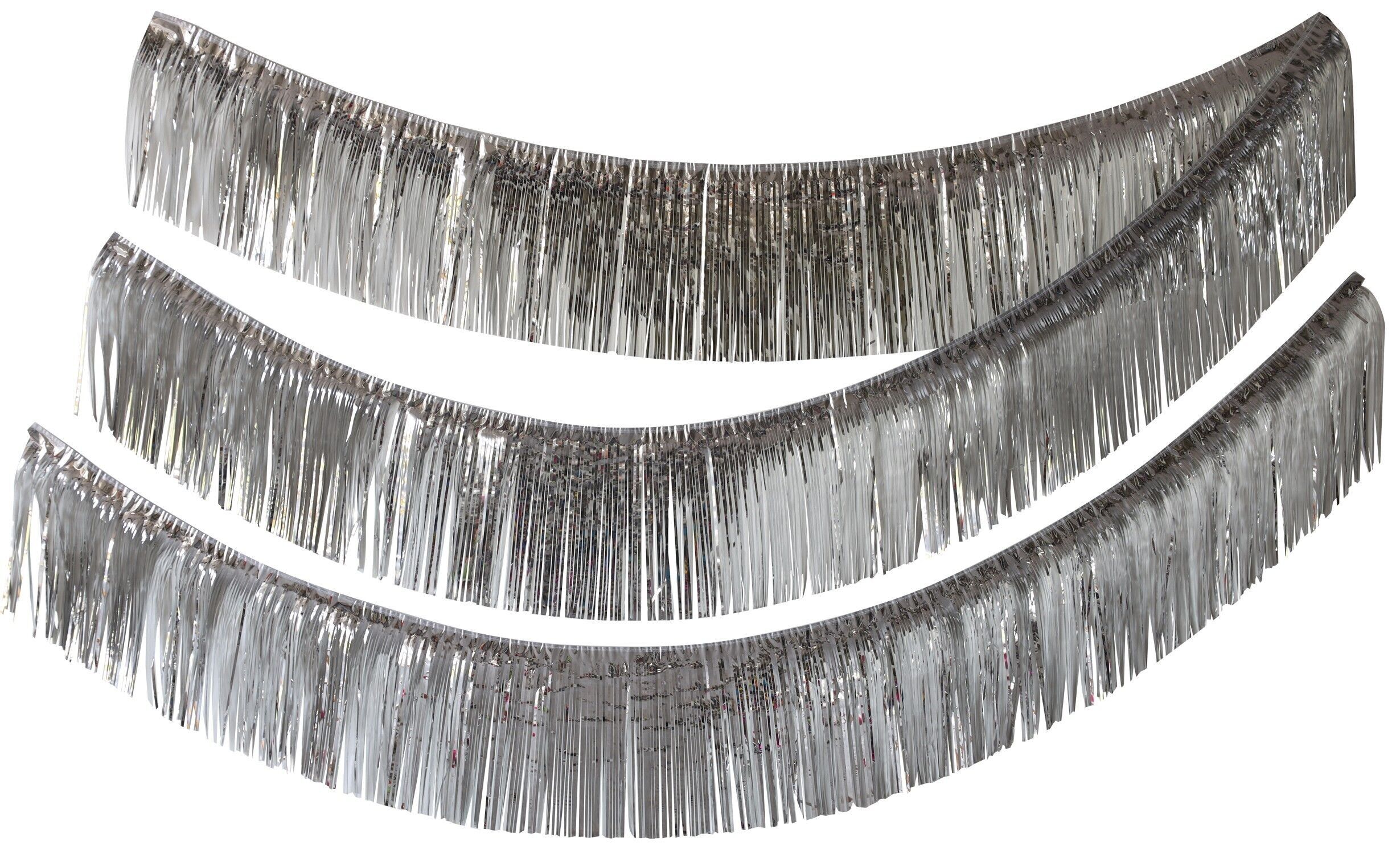 Ghirlanda con frange color argento - 6 metri
