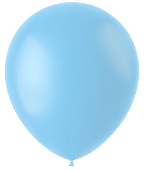 Ballonnen Powder Blue Mat 33cm - 10 stuks