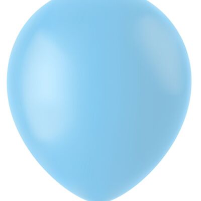 Ballons Bleu Poudre Mat 33cm - 10 pièces