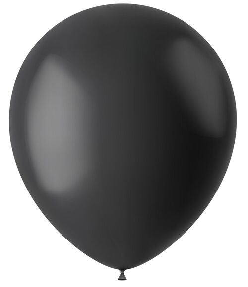 Ballonnen Midnight Black Mat 33cm - 10 stuks