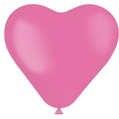 Heart Shaped Balloons Rosey Pink 25cm - 8 pieces