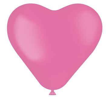 Ballons en forme de coeur Rosey Pink 25cm - 8 pièces