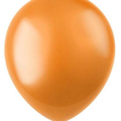 Balloons Radiant Marigold Orange Metallic 33cm - 10 pieces