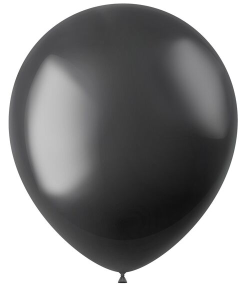 Ballonnen Radiant Onyx Black Metallic 33cm - 10 stuks