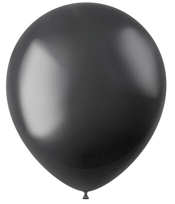 Ballons Radiant Onyx Noir Métallisé 33cm - 10 pièces