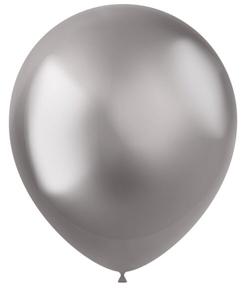 Ballonnen Intense Silver 33cm - 10 stuks