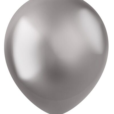 Ballons Argent Intense 33cm - 10 pièces
