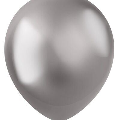 Globos Plata Intensa 33cm - 10 piezas