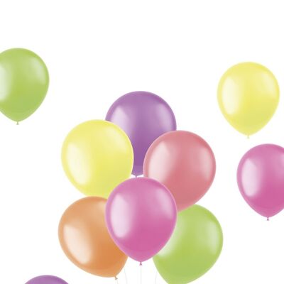 Luftballons Bright Neons 30cm - 10 Stück