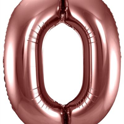 Foil Balloon Number 0 Bronze - 86 cm