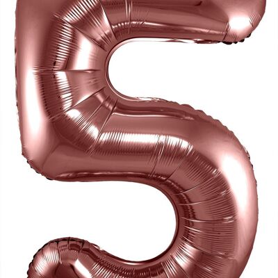 Folienballon Zahl 5 Bronze - 86 cm