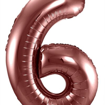 Foil Balloon Number 6 Bronze - 86 cm