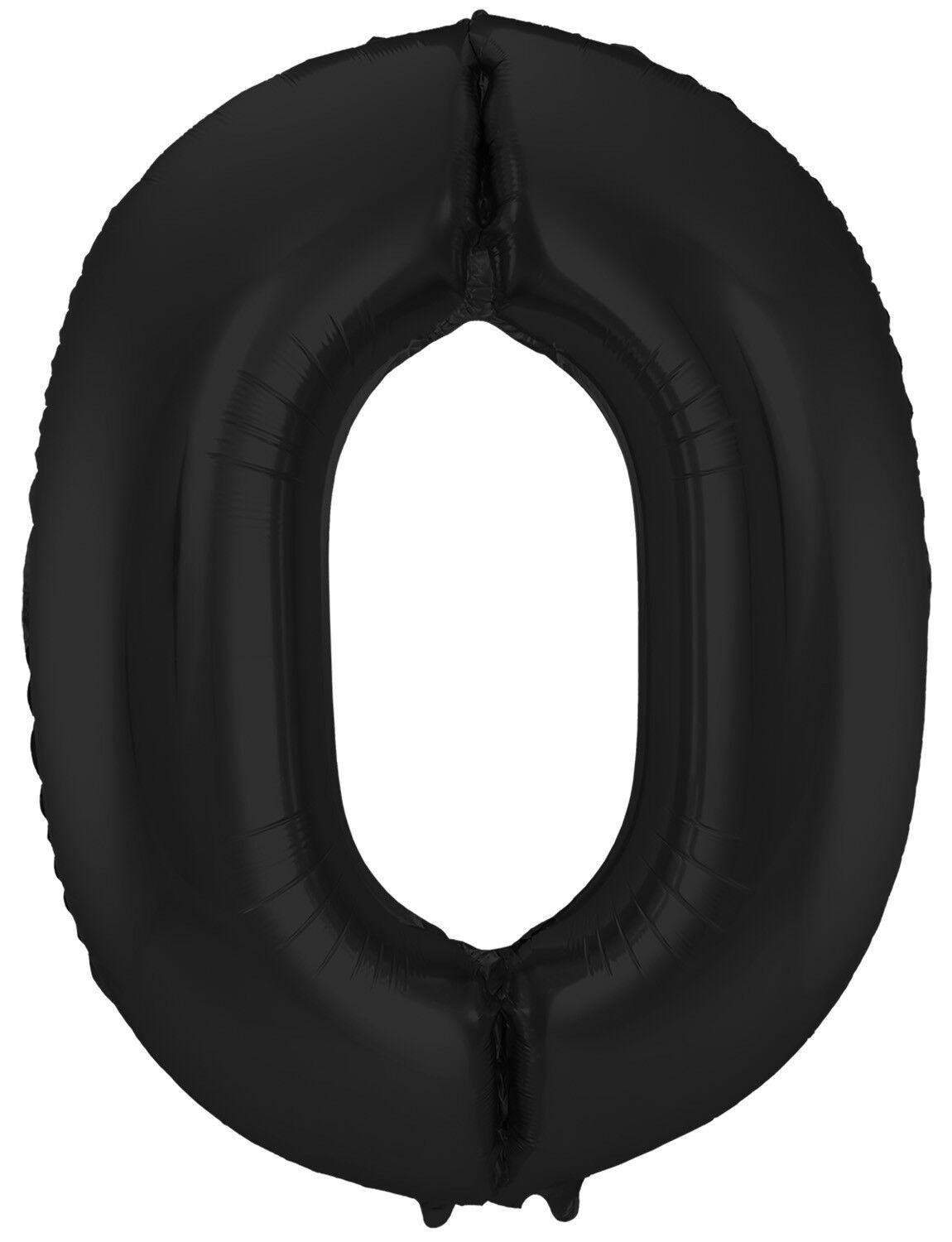 Foil Balloon Number 0 Black Metallic Matte - 86 cm