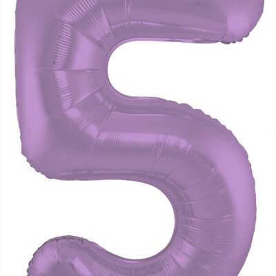 Foil Balloon Number 5 Purple Metallic Matte - 86 cm